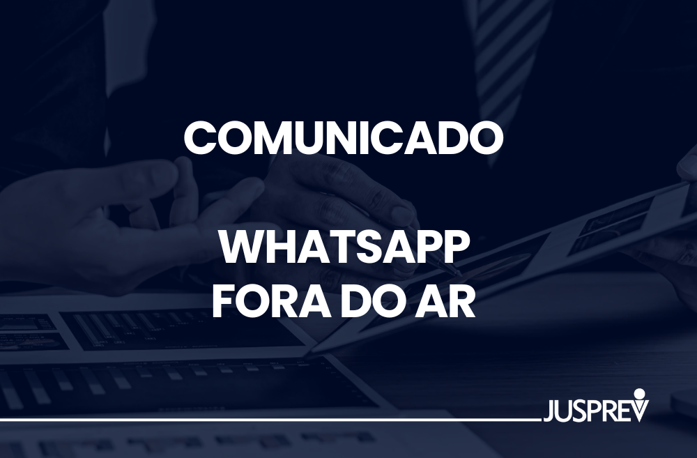 COMUNICADO – WhatsApp temporariamente indisponível.